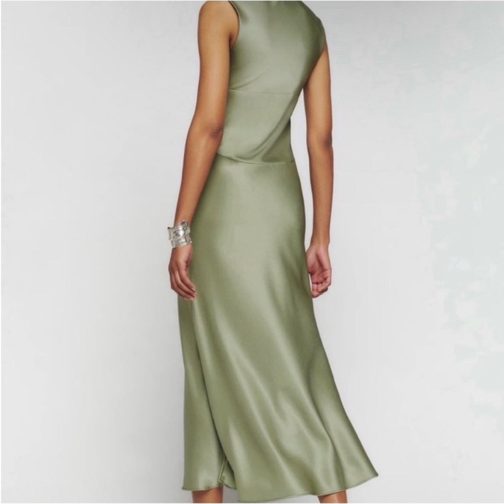 Reformation Dessa Artichoke Satin Maxi Dress - Picture 3 of 6